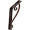Ekena Millwork Edwards Wrought Iron Bracket, (Triple center brace), Antiqued Copper 2"W x 10"D x 12"H BKTM02X10X12TEDACO - alternate 1